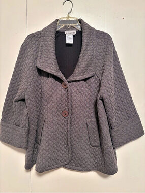 il a carte Quilted Coat in Gray Size XL Like New